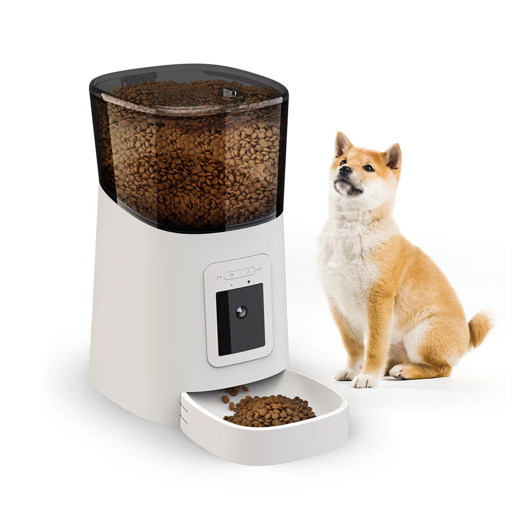 Smart 6L WiFi Automatic Pet Feeder - Timed Food Dispenser for Cats & Dogs with APP Control