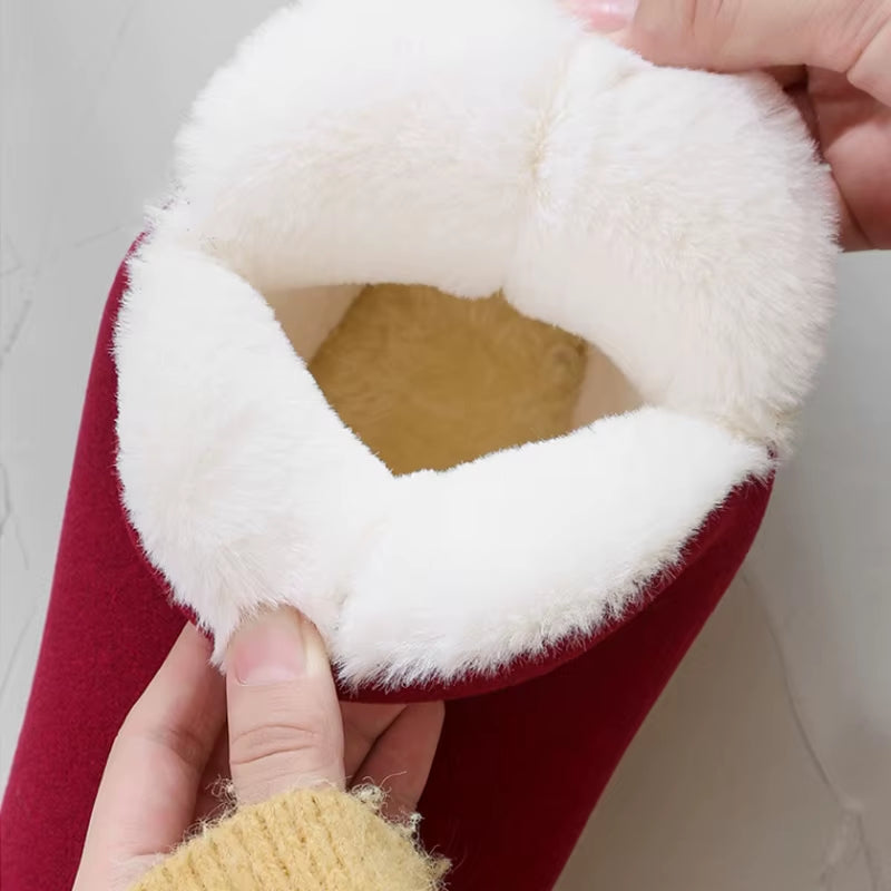 Cozy Unisex Plush Winter Sneakers & Slippers - Warm Velvet Snow Boots for Men & Women, Sizes 30-47