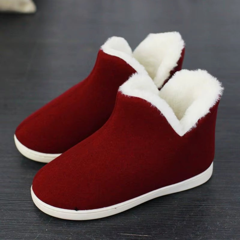 Cozy Unisex Plush Winter Sneakers & Slippers - Warm Velvet Snow Boots for Men & Women, Sizes 30-47