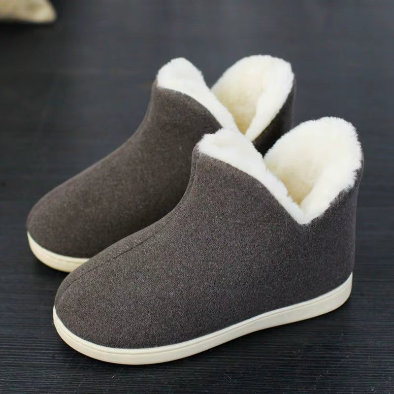 Cozy Unisex Plush Winter Sneakers & Slippers - Warm Velvet Snow Boots for Men & Women, Sizes 30-47