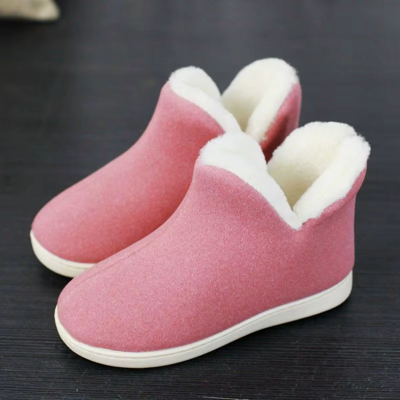 Cozy Unisex Plush Winter Sneakers & Slippers - Warm Velvet Snow Boots for Men & Women, Sizes 30-47