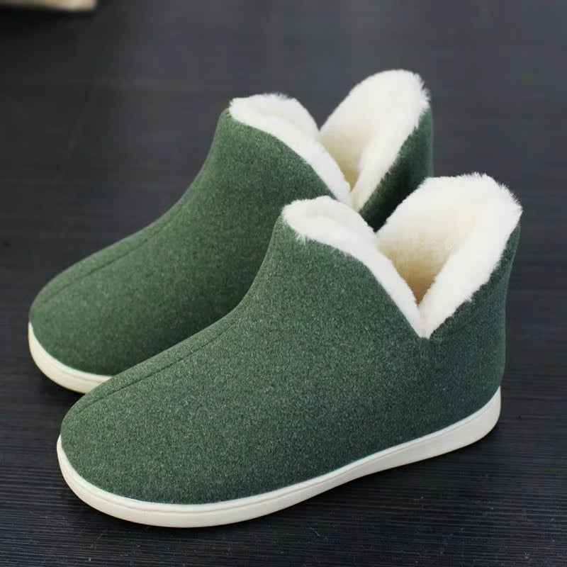 Cozy Unisex Plush Winter Sneakers & Slippers - Warm Velvet Snow Boots for Men & Women, Sizes 30-47