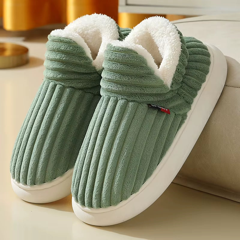 Cozy Unisex Plush Winter Sneakers & Slippers - Warm Velvet Snow Boots for Men & Women, Sizes 30-47