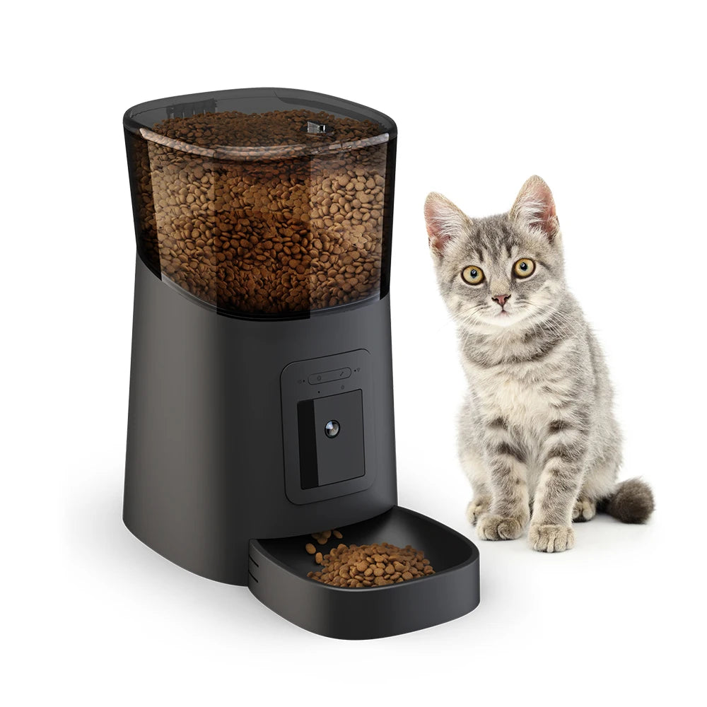 Smart 6L WiFi Automatic Pet Feeder - Timed Food Dispenser for Cats & Dogs with APP Control