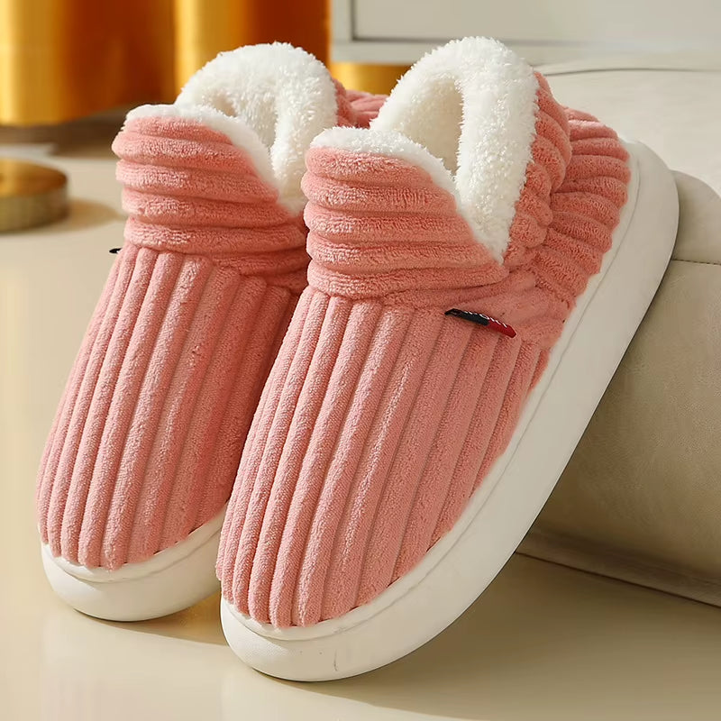 Cozy Unisex Plush Winter Sneakers & Slippers - Warm Velvet Snow Boots for Men & Women, Sizes 30-47