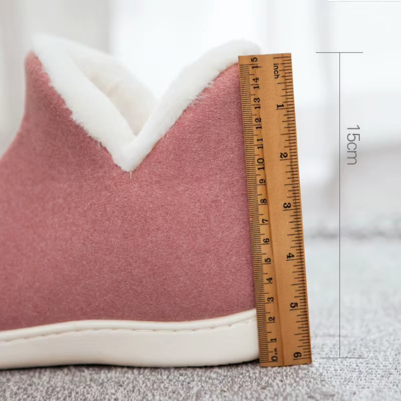 Cozy Unisex Plush Winter Sneakers & Slippers - Warm Velvet Snow Boots for Men & Women, Sizes 30-47